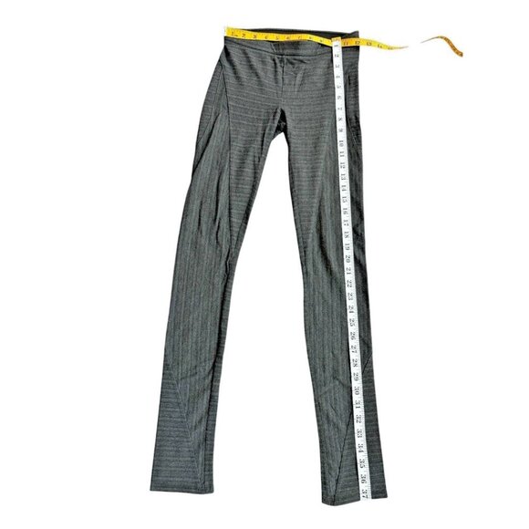 Helmut Lang Women's Striped Leggings – Dark Gray, Sleek Minimalist, Size P - Picture 15 of 15